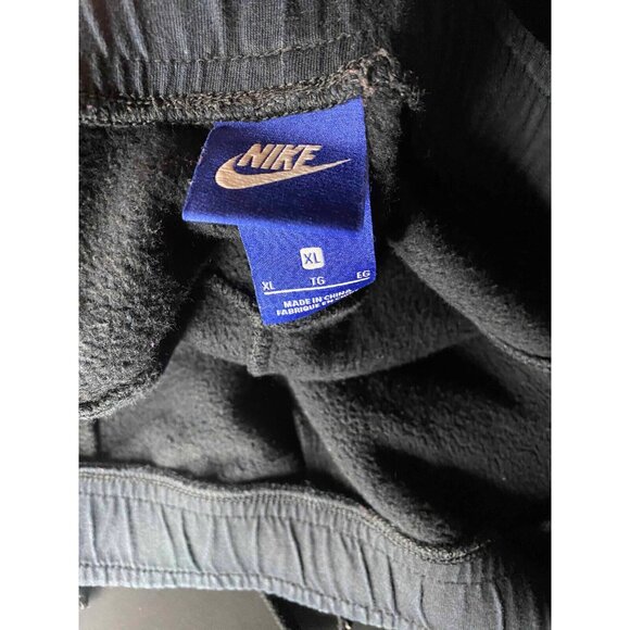 Nike Hybrid Fleece Joggers Mens XL 23" Black Cuffed Sweatpants Side Swoosh - Picture 3 of 8